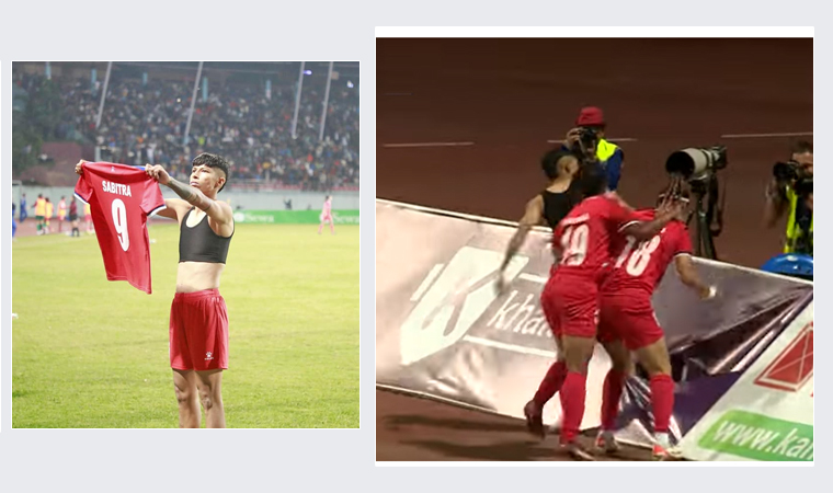 गोल गरेपछिको सेलिब्रेसनमा साम्बा