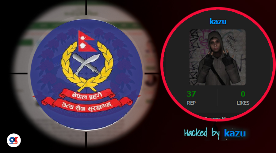 ‘काजु’ (Kazu) नामक ह्याकर समूहले नेपाल प्रहरीको आधिकारिक वेबसाइट ह्याक